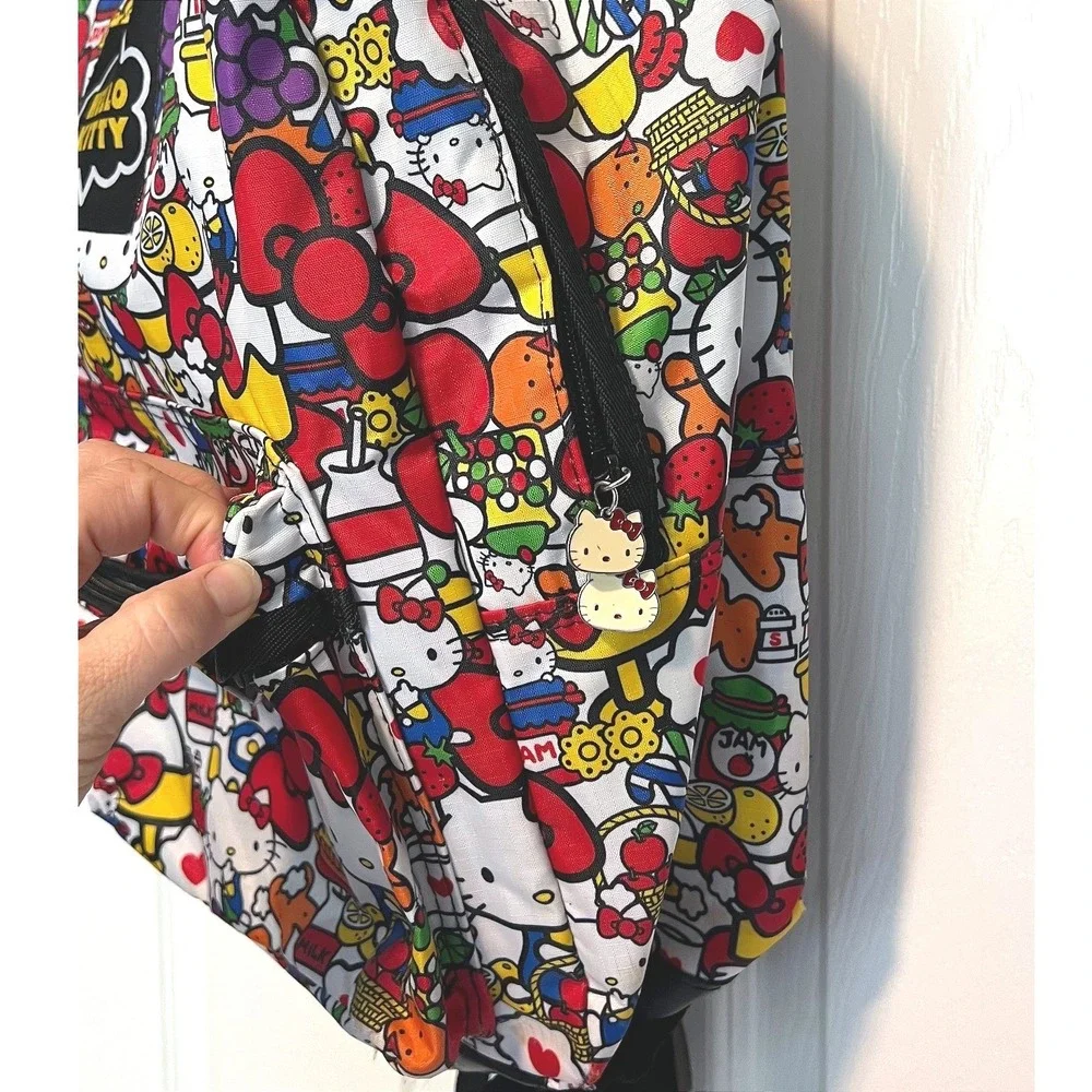 Sanrio Hello Kitty Backpack Classic Treats Snacks AOP Book Bag School Travel
